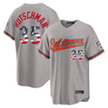 Trusc B.Orioles #35 Adley Rutschman Player Gray Home Game Stitched Jerseys