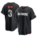 Trusc B.Orioles #3 Taylor Ward Player Black City Connect Home Game Stitched Jerseys