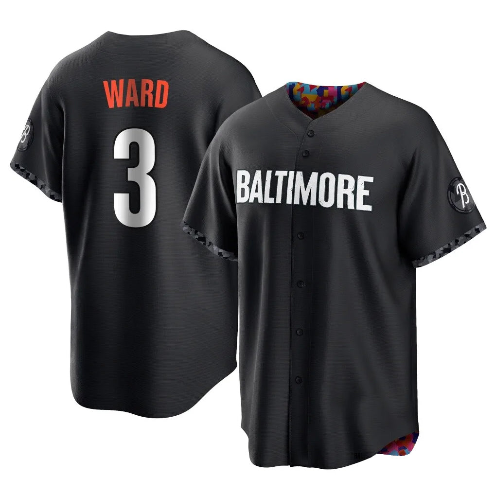 Trusc B.Orioles #3 Taylor Ward Player Black City Connect Home Game Stitched Jerseys