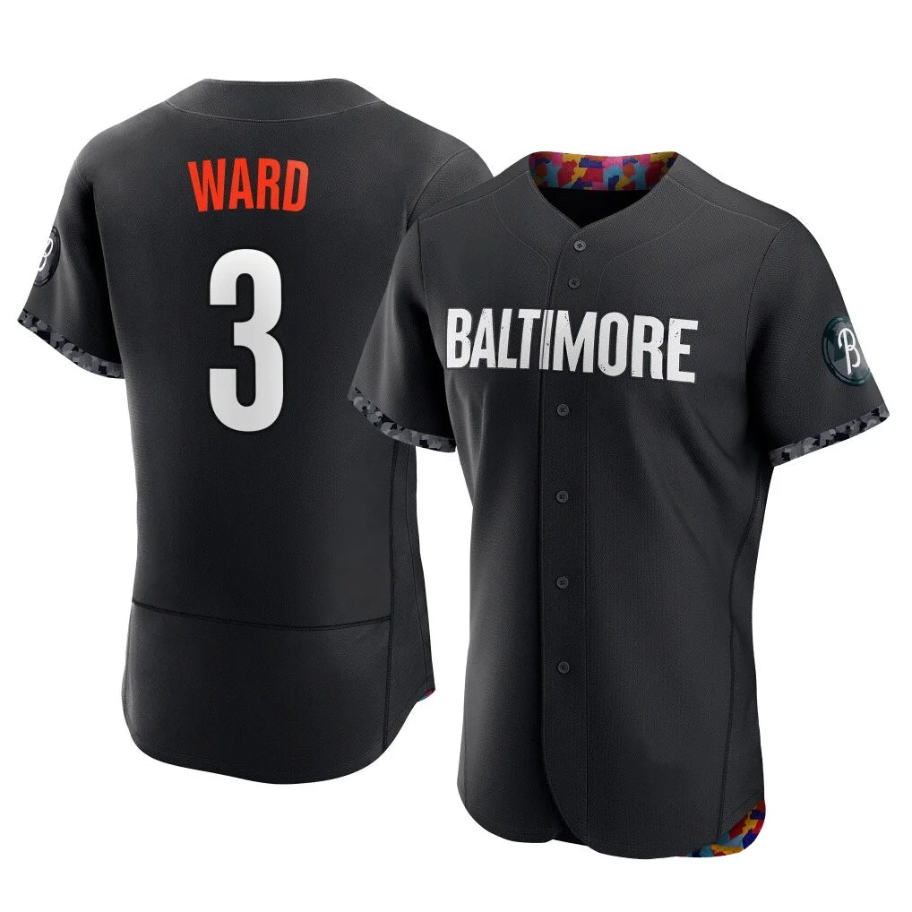 Trusc B.Orioles #3 Taylor Ward Player Black City Connect Limited Elite Home Game Stitched Jerseys