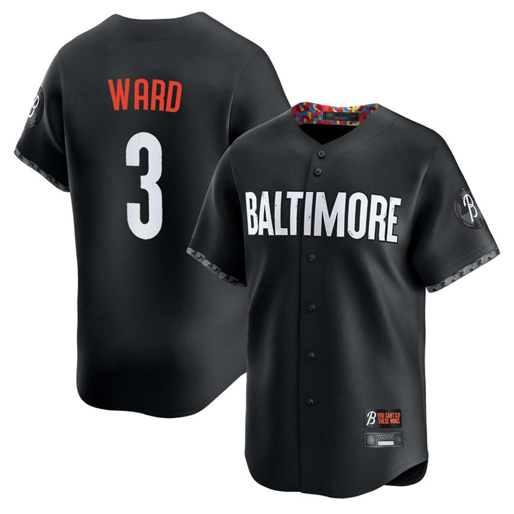 Trusc B.Orioles #3 Taylor Ward Player Black City Connect Limited Home Game Stitched Jerseys