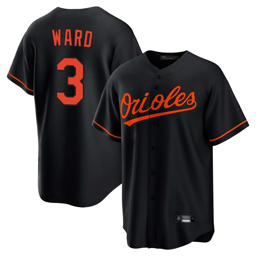Trusc B.Orioles #3 Taylor Ward Player Black Home Game Stitched Jerseys