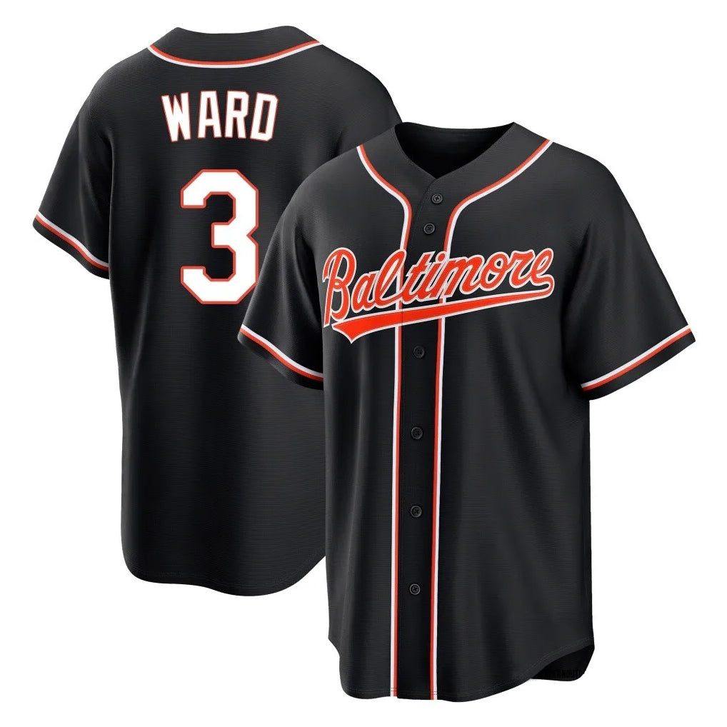 Trusc B.Orioles #3 Taylor Ward Player Black Out Home Game Stitched Jerseys