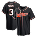 Trusc B.Orioles #3 Taylor Ward Player Black Out Home Game Stitched Jerseys
