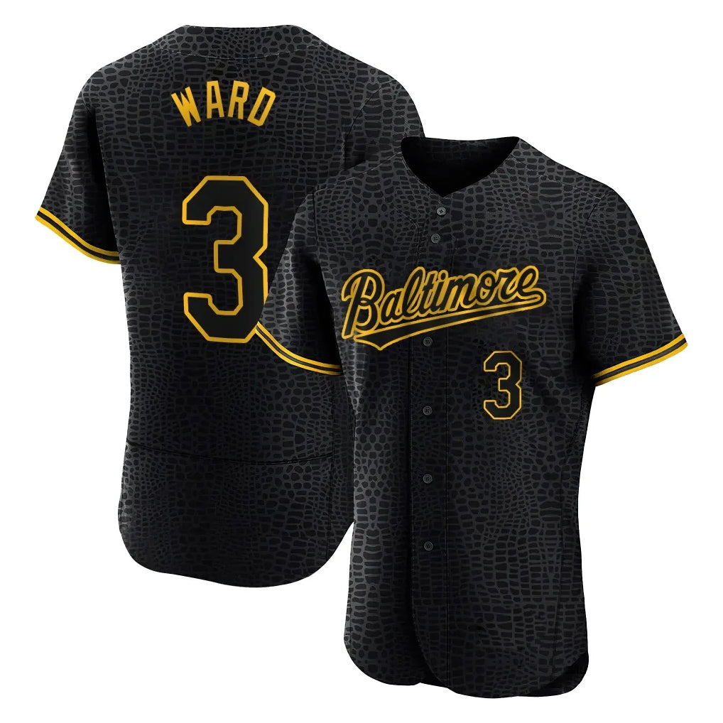 Trusc B.Orioles #3 Taylor Ward Player Black Snake Skin City Limited Elite Home Stitched Jerseys