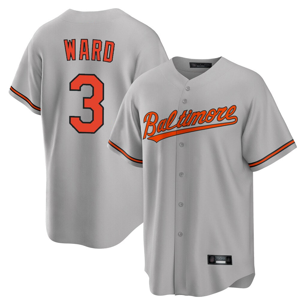 Trusc B.Orioles #3 Taylor Ward Player Gray Home Game Stitched Jerseys