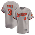 Trusc B.Orioles #3 Taylor Ward Player Gray Limited Home Game Stitched Jerseys