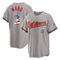 Trusc B.Orioles #3 Taylor Ward Player Gray USA 250 Fourth of July Home Game Stitched Jerseys