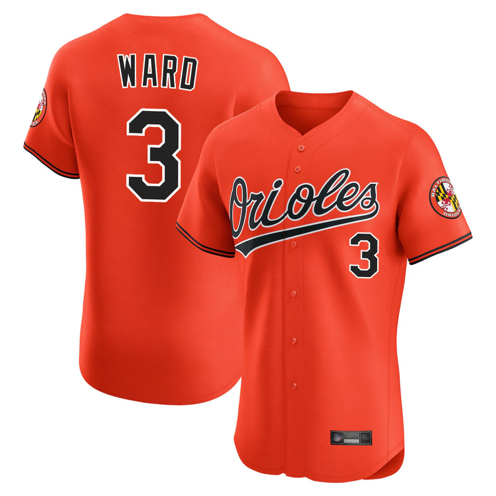 Trusc B.Orioles #3 Taylor Ward Player Orange Limited Elite Home Game Stitched Jerseys