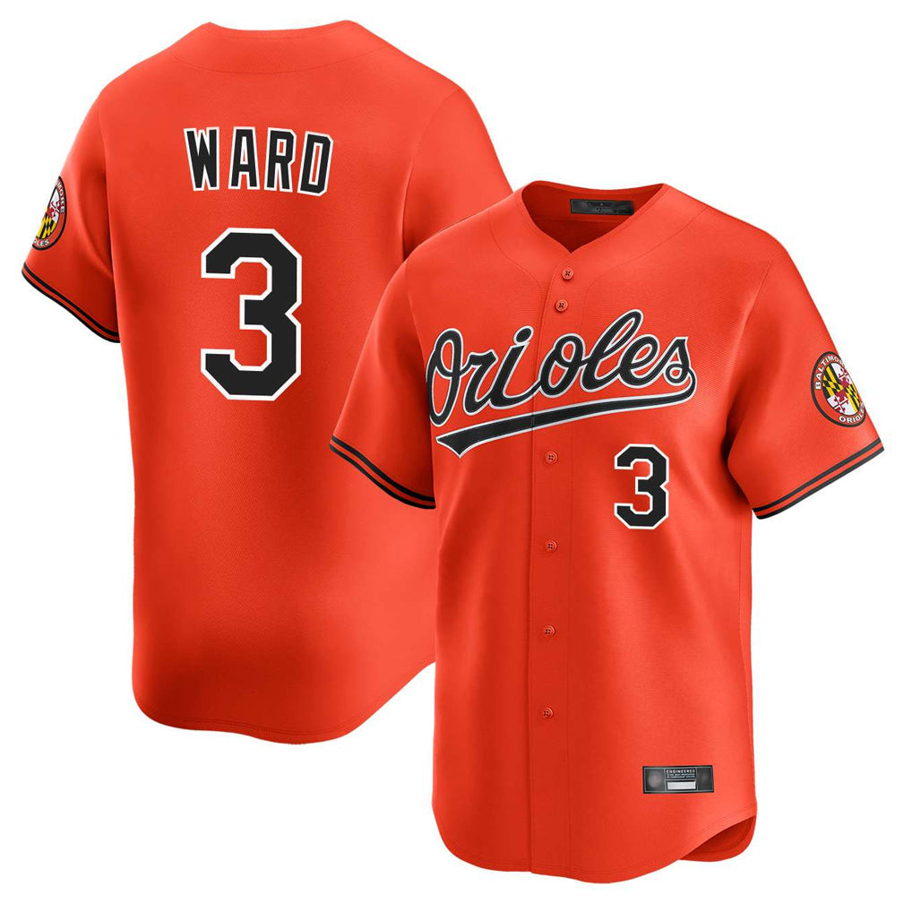 Trusc B.Orioles #3 Taylor Ward Player Orange Limited Home Game Stitched Jerseys