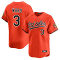 Trusc B.Orioles #3 Taylor Ward Player Orange Limited Home Game Stitched Jerseys