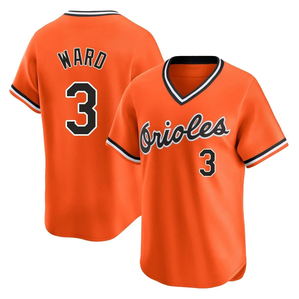 Trusc B.Orioles #3 Taylor Ward Player Orange T-shirt Limited Home Game Stitched Jerseys