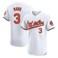 Trusc B.Orioles #3 Taylor Ward Player White Limited Elite Home Game Stitched Jerseys