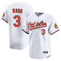 Trusc B.Orioles #3 Taylor Ward Player White Limited Home Game Stitched Jerseys