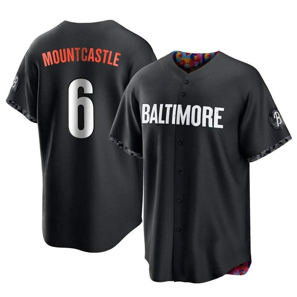 Trusc B.Orioles #6 Ryan Mountcastle Player Black City Connect Home Game Stitched Jerseys