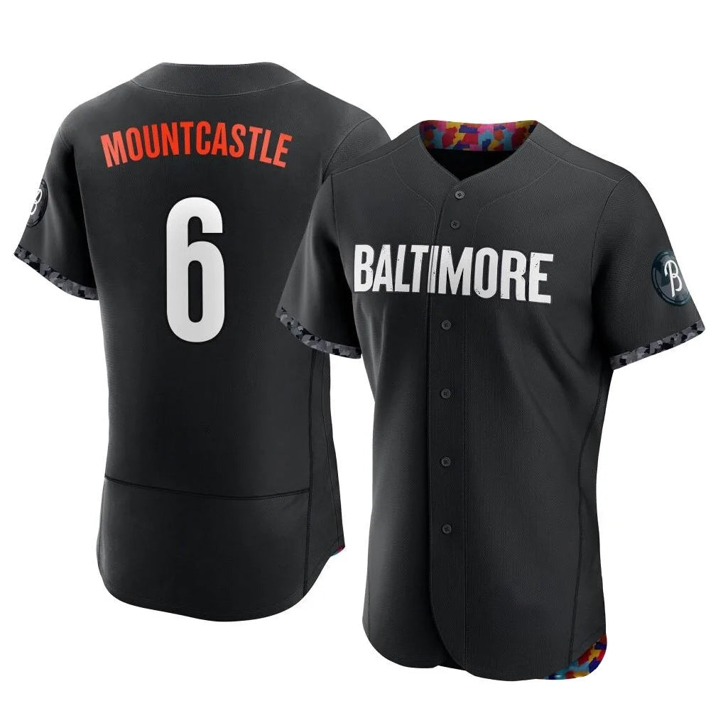 Trusc B.Orioles #6 Ryan Mountcastle Player Black City Connect Limited Elite Home Game Stitched Jerseys