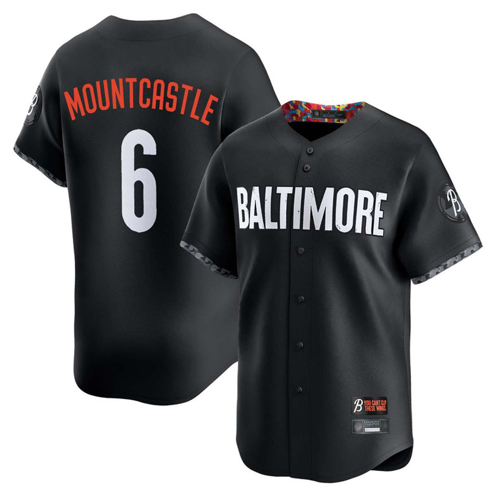 Trusc B.Orioles #6 Ryan Mountcastle Player Black City Connect Limited Home Game Stitched Jerseys