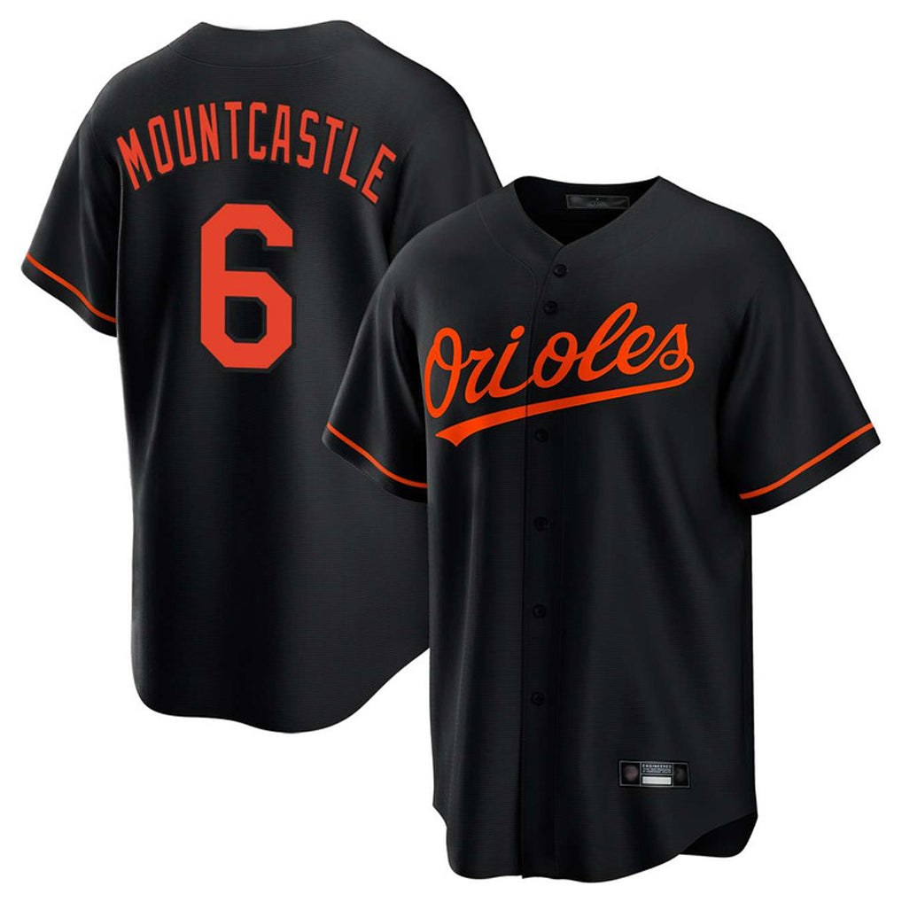 Trusc B.Orioles #6 Ryan Mountcastle Player Black Home Game Stitched Jerseys