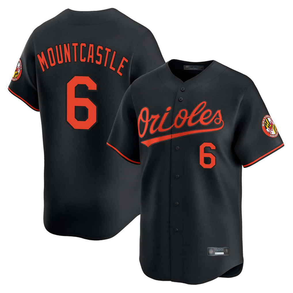 Trusc B.Orioles #6 Ryan Mountcastle Player Black Limited Home Game Stitched Jerseys