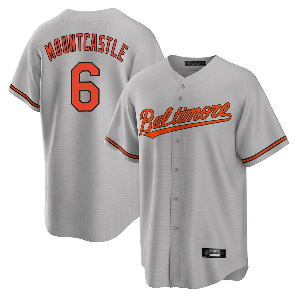 Trusc B.Orioles #6 Ryan Mountcastle Player Gray Home Game Stitched Jerseys