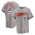 Trusc B.Orioles #6 Ryan Mountcastle Player Gray USA 250 Fourth of July Home Game Stitched Jerseys
