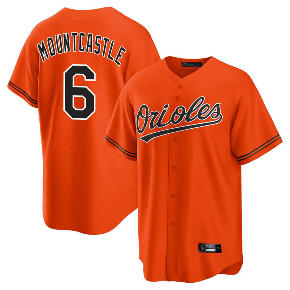 Trusc B.Orioles #6 Ryan Mountcastle Player Orange Home Game Stitched Jerseys