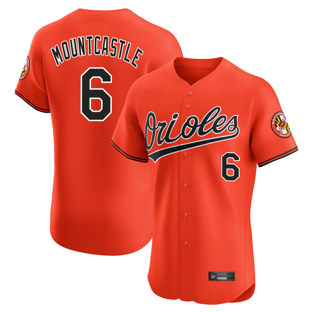 Trusc B.Orioles #6 Ryan Mountcastle Player Orange Limited Elite Home Game Stitched Jerseys