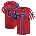 Trusc B.Orioles #6 Ryan Mountcastle Player Red Independence Day Vapor Premier Limited Home Game Stitched Jerseys
