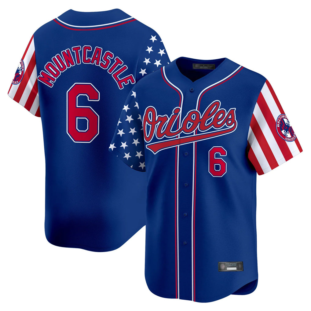 Trusc B.Orioles #6 Ryan Mountcastle Player Royal Independence Day Vapor Premier Limited Home Game Stitched Jerseys