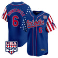 Trusc B.Orioles #6 Ryan Mountcastle Player Royal USA 250 Independence Day Vapor Premier Limited Home Game Stitched Jerseys
