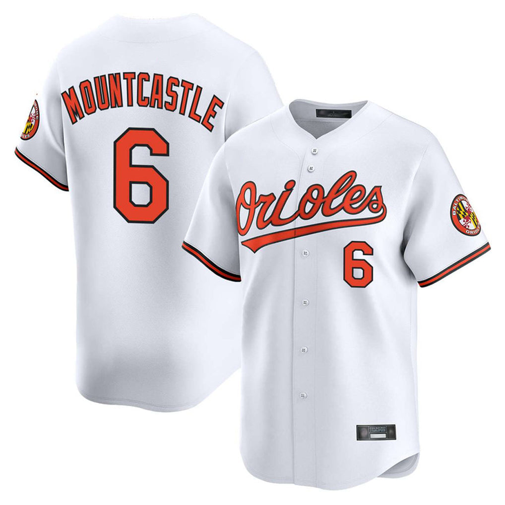 Trusc B.Orioles #6 Ryan Mountcastle Player White Limited Home Game Stitched Jerseys