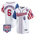 Trusc B.Orioles #6 Ryan Mountcastle Player White USA 250 Independence Day Vapor Premier Limited Home Game Stitched Jerseys