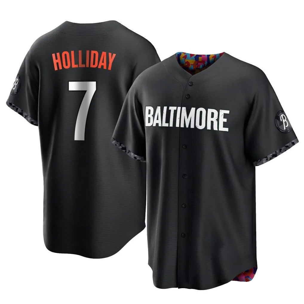 Trusc B.Orioles #7 Jackson Holliday Player Black City Connect Home Game Stitched Jerseys