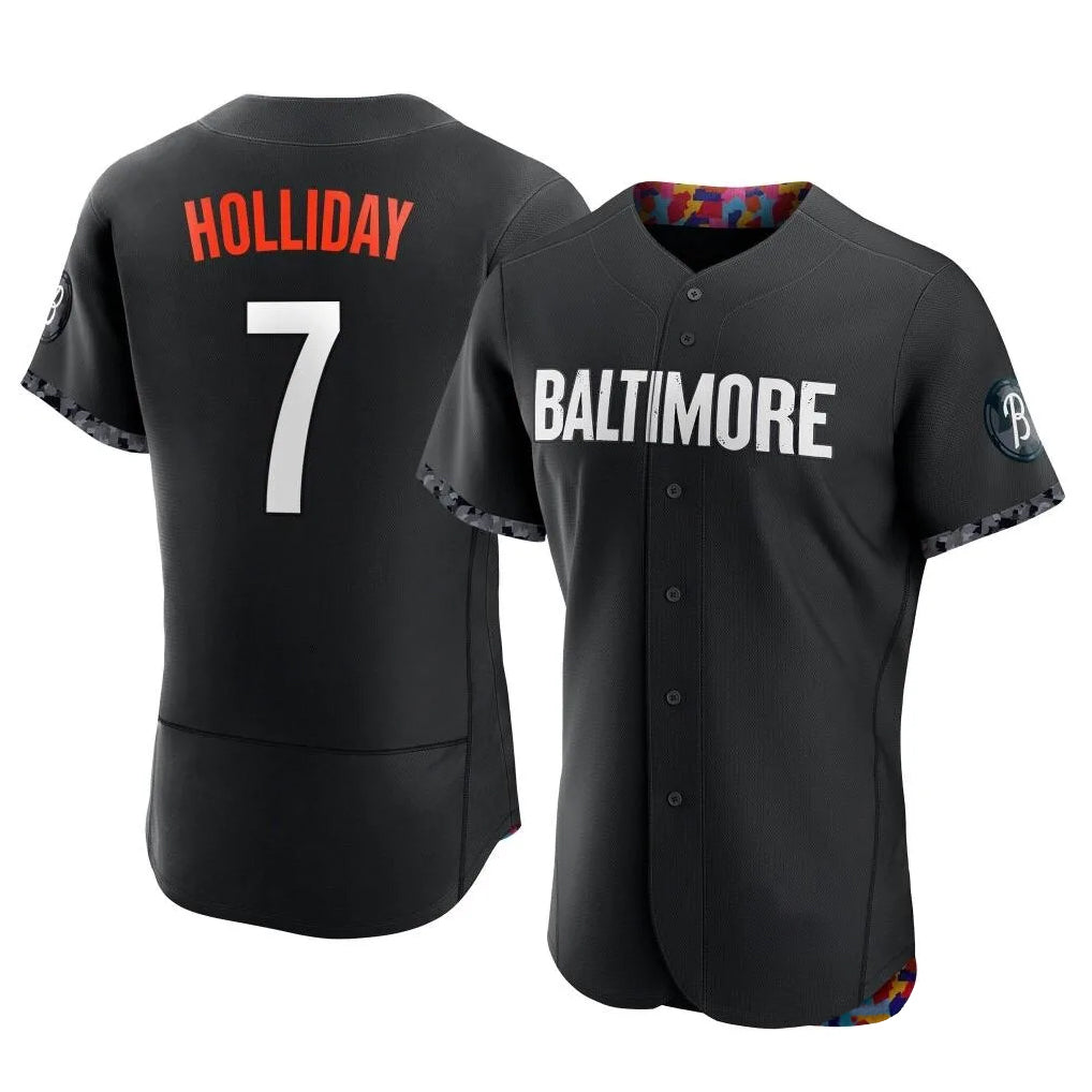 Trusc B.Orioles #7 Jackson Holliday Player Black City Connect Limited Elite Home Game Stitched Jerseys