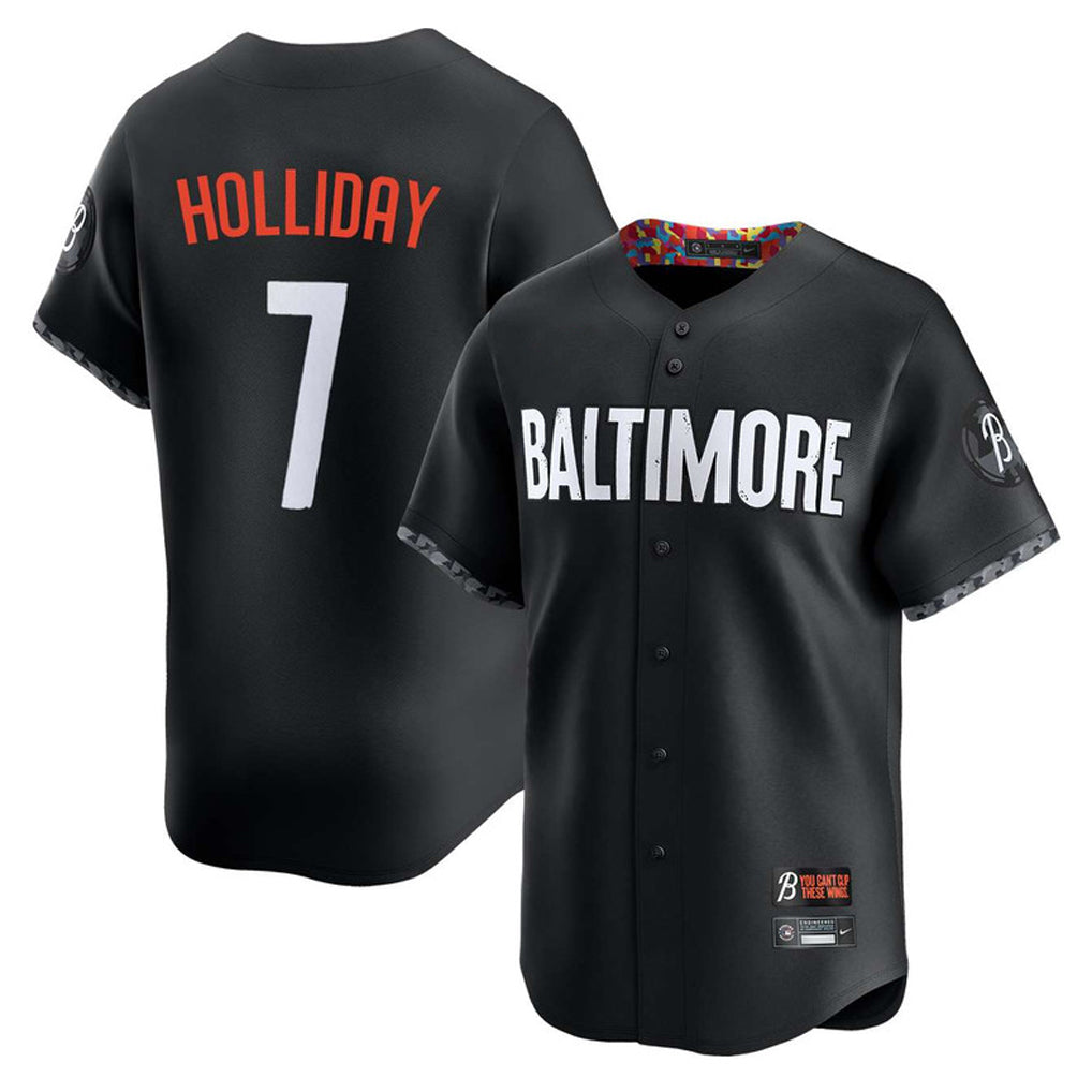 Trusc B.Orioles #7 Jackson Holliday Player Black City Connect Limited Home Game Stitched Jerseys