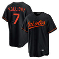 Trusc B.Orioles #7 Jackson Holliday Player Black Home Game Stitched Jerseys