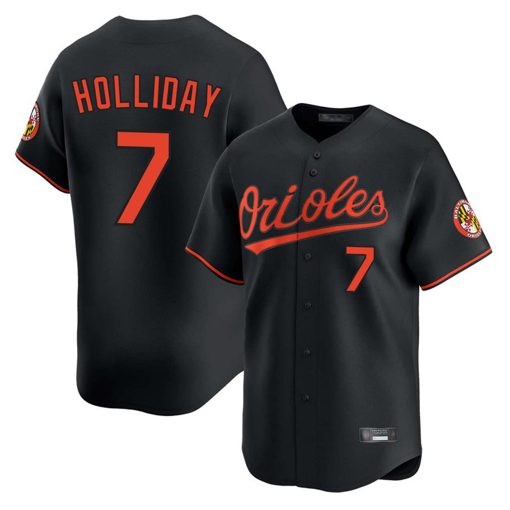 Trusc B.Orioles #7 Jackson Holliday Player Black Limited Home Game Stitched Jerseys