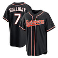 Trusc B.Orioles #7 Jackson Holliday Player Black Out Home Game Stitched Jerseys