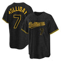 Trusc B.Orioles #7 Jackson Holliday Player Black Snake Skin City Home Game Stitched Jerseys