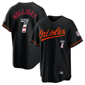 Trusc B.Orioles #7 Jackson Holliday Player Black USA 250 Fourth of July Home Game Stitched Jerseys