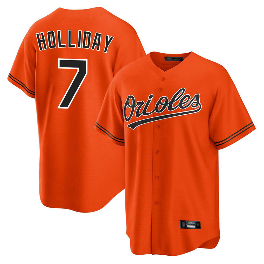 Trusc B.Orioles #7 Jackson Holliday Player Orange Home Game Stitched Jerseys
