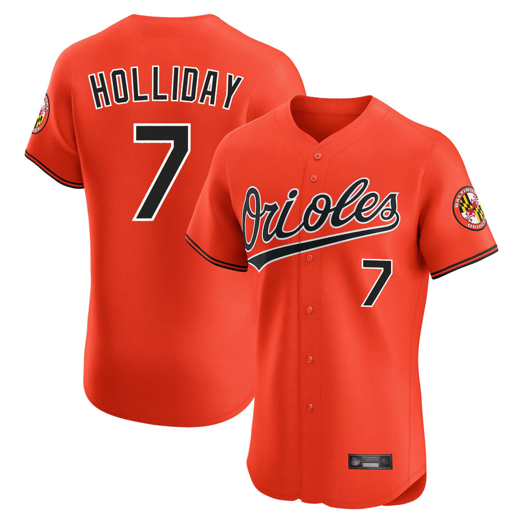 Trusc B.Orioles #7 Jackson Holliday Player Orange Limited Elite Home Game Stitched Jerseys