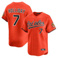 Trusc B.Orioles #7 Jackson Holliday Player Orange Limited Home Game Stitched Jerseys