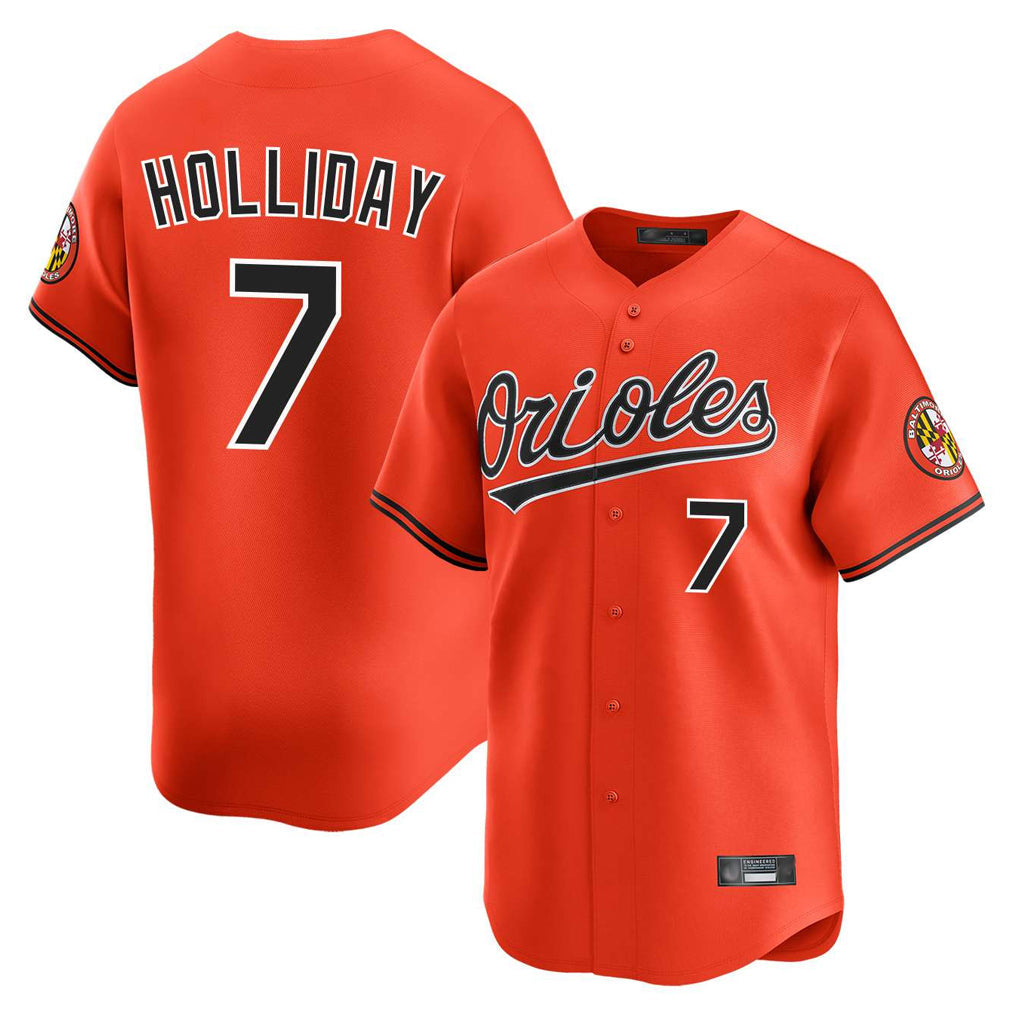 Trusc B.Orioles #7 Jackson Holliday Player Orange Limited Home Game Stitched Jerseys