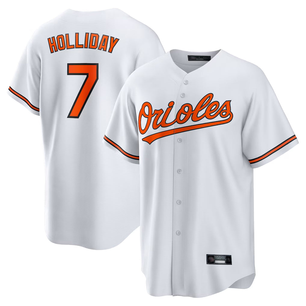 Trusc B.Orioles #7 Jackson Holliday Player White Home Game Stitched Jerseys