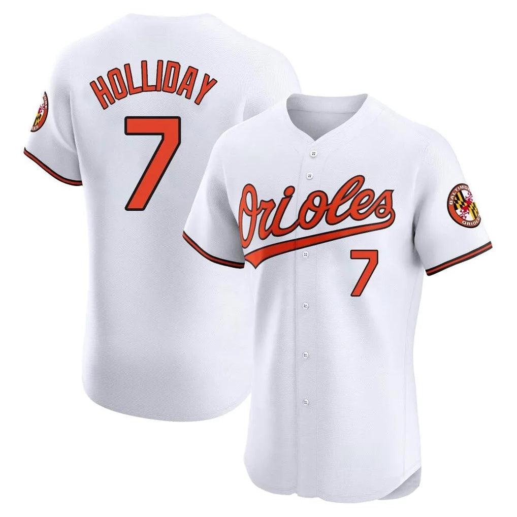 Trusc B.Orioles #7 Jackson Holliday Player White Limited Elite Home Game Stitched Jerseys