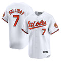 Trusc B.Orioles #7 Jackson Holliday Player White Limited Home Game Stitched Jerseys