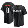 Trusc B.Orioles #8 Cal Ripken Player Black City Connect Home Game Stitched Jerseys