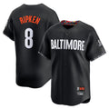 Trusc B.Orioles #8 Cal Ripken Player Black City Connect Limited Home Game Stitched Jerseys