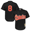 Trusc B.Orioles #8 Cal Ripken Player Black Mitchell & Ness 1997 Cooperstown Mesh Game Stitched Jerseys